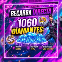 Imagen de 1060 DIAMANTES + 10% BONUS / RECARGA DIRECTA