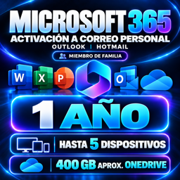 Imagen de MICROSOFT 365 | 400 GB ONE DRIVE | 1 AÑO