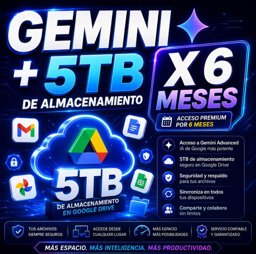 Imagen de GEMINI PRO + 5TB DE ALMACENAMIENTO X 6 MESES
