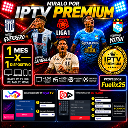 Imagen de IPTV PREMIUM x 1 DISPO x 1 MES