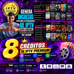 Imagen de PANEL 8 CRÉDITOS IPTV PREMIUM  