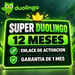 Imagen de SUPER DUOLINGO | 12 MESES | LINK ACTIVACION